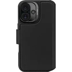 Decoded Echtleder 2-in-1 Book Wallet Klapphülle für Apple iPhone 16 - Schwarz
