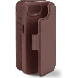 Decoded Echtleder 2-in-1 Book Wallet Klapphülle für Apple iPhone 17e/16e - Chocolate Brown