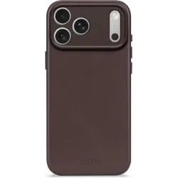 Decoded Echtleder Back Cover Hülle für Apple iPhone 17 Pro - Chocolate Brown