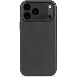 Decoded Echtleder Back Cover Hülle für Apple iPhone 17 Pro - Schwarz