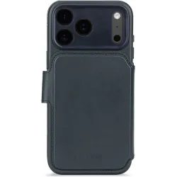 Decoded Echtleder 2-in-1 Book Wallet Klapphülle für Apple iPhone 17 Pro Max - Navy Shadow
