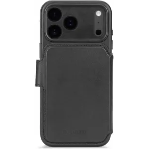 Decoded Echtleder 2-in-1 Book Wallet Klapphülle für Apple iPhone 17 Pro Max - Schwarz