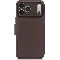 Decoded Echtleder 2-in-1 Book Wallet Klapphülle für Apple iPhone 17 Pro - Chocolate Brown
