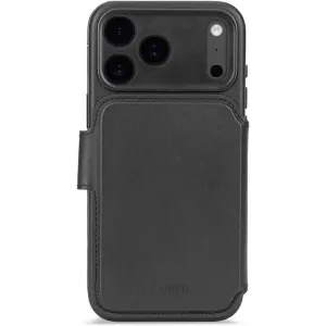 Decoded Echtleder 2-in-1 Book Wallet Klapphülle für Apple iPhone 17 Pro - Schwarz