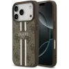 Guess 4G Printed Stripes Hard Case Back Cover Hülle mit MagSafe für Apple iPhone 17 Pro - Braun 0