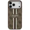 Guess 4G Printed Stripes Hard Case Back Cover Hülle mit MagSafe für Apple iPhone 17 Pro Max - Braun 1