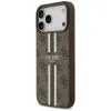Guess 4G Printed Stripes Hard Case Back Cover Hülle mit MagSafe für Apple iPhone 17 Pro Max - Braun 2
