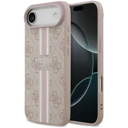 Guess 4G Printed Stripes Hard Case Back Cover Hülle mit MagSafe für Apple iPhone Air - Rosa