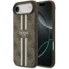 Guess 4G Printed Stripes Hard Case Back Cover Hülle mit MagSafe für Apple iPhone Air - Braun 0