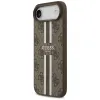 Guess 4G Printed Stripes Hard Case Back Cover Hülle mit MagSafe für Apple iPhone Air - Braun 1