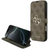 Guess 4G Big Metal Logo Book Wallet Klapphülle für Apple iPhone 17 Pro Max - Braun 0