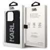 Karl Lagerfeld 3D Rubber Glitter Logo Back Cover Hülle für Apple iPhone 15 Pro - Schwarz 7