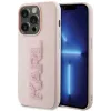 Karl Lagerfeld 3D Rubber Glitter Logo Back Cover Hülle für Apple iPhone 15 Pro - Rosa 0