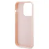 Karl Lagerfeld 3D Rubber Glitter Logo Back Cover Hülle für Apple iPhone 15 Pro - Rosa 6