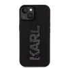 Karl Lagerfeld 3D Rubber Glitter Logo Back Cover Hülle für Apple iPhone 15 Plus/14 Plus - Schwarz 2