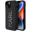 Karl Lagerfeld 3D Rubber Glitter Logo Back Cover Hülle für Apple iPhone 15 - Schwarz 0