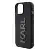 Karl Lagerfeld 3D Rubber Glitter Logo Back Cover Hülle für Apple iPhone 15 - Schwarz 5