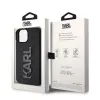 Karl Lagerfeld 3D Rubber Glitter Logo Back Cover Hülle für Apple iPhone 15 - Schwarz 7