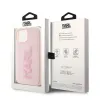 Karl Lagerfeld 3D Rubber Glitter Logo Back Cover Hülle für Apple iPhone 15 - Rosa 7