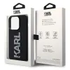 Karl Lagerfeld 3D Rubber Glitter Logo Back Cover Hülle für Apple iPhone 15 Pro Max - Schwarz 7