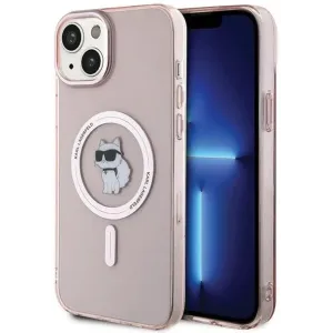 Karl Lagerfeld IML Choupette Back Cover Hülle mit MagSafe für Apple iPhone 15 Plus/14 Plus - Rosa