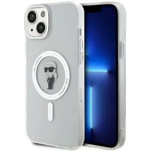Karl Lagerfeld IML Ikonik Back Cover Hülle mit MagSafe für Apple iPhone 15 Plus/14 Plus - Transparent