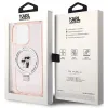 Karl Lagerfeld Ring Stand Karl & Choupette Hard Case Back Cover Hülle mit MagSafe für Apple iPhone 15 Pro - Rosa 8