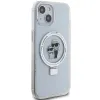 Karl Lagerfeld Ring Stand Karl & Choupette Hard Case Back Cover Hülle mit MagSafe für Apple iPhone 14 - Weiß 4