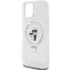 Karl Lagerfeld Ring Stand Karl & Choupette Hard Case Back Cover Hülle mit MagSafe für Apple iPhone 14 - Weiß 6