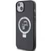 Karl Lagerfeld Ring Stand Karl & Choupette Hard Case Back Cover Hülle mit MagSafe für Apple iPhone 14 - Schwarz 2