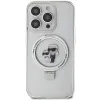 Karl Lagerfeld Ring Stand Karl & Choupette Hard Case Back Cover Hülle mit MagSafe für Apple iPhone 14 Pro Max - Weiß 3