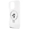 Karl Lagerfeld Ring Stand Karl & Choupette Hard Case Back Cover Hülle mit MagSafe für Apple iPhone 14 Pro Max - Weiß 6