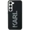 Karl Lagerfeld 3D Rubber Glitter Logo Back Cover Hülle für Samsung Galaxy S23 Ultra - Schwarz
