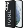 Karl Lagerfeld 3D Rubber Glitter Logo Back Cover Hülle für Samsung Galaxy S23 Plus - Schwarz 0