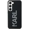 Karl Lagerfeld 3D Rubber Glitter Logo Back Cover Hülle für Samsung Galaxy S23 - Schwarz 2