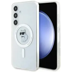 Karl Lagerfeld IML Choupette Back Cover Hülle mit MagSafe für Samsung Galaxy S24 Plus - Transparent
