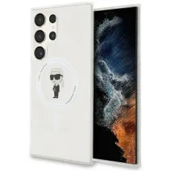 Karl Lagerfeld IML Ikonik Back Cover Hülle mit MagSafe für Samsung Galaxy S24 Ultra - Transparent