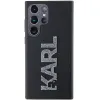 Karl Lagerfeld 3D Rubber Glitter Logo Back Cover Hülle für Samsung Galaxy S24 Ultra - Schwarz 1
