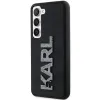 Karl Lagerfeld 3D Rubber Glitter Logo Back Cover Hülle für Samsung Galaxy S24 - Schwarz 1