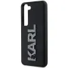 Karl Lagerfeld 3D Rubber Glitter Logo Back Cover Hülle für Samsung Galaxy S24 - Schwarz 5