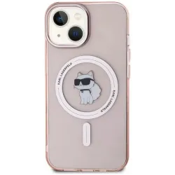 Karl Lagerfeld IML Choupette Back Cover Hülle mit MagSafe für Apple iPhone 14 - Rosa