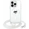 Karl Lagerfeld IML Choupette Head & Cord Back Cover Hülle mit MagSafe für Apple iPhone 14 Pro Max - Transparent