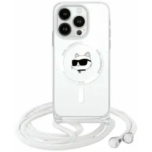 Karl Lagerfeld IML Choupette Head & Cord Back Cover Hülle mit MagSafe für Apple iPhone 15 - Transparent
