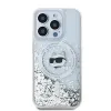 Karl Lagerfeld Liquid Glitter Choupette Head Back Cover Hülle mit MagSafe für Apple iPhone 14 Pro - Transparent 2