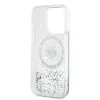 Karl Lagerfeld Liquid Glitter Choupette Head Back Cover Hülle mit MagSafe für Apple iPhone 14 Pro - Transparent 6
