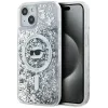 Karl Lagerfeld Liquid Glitter Choupette Head Back Cover Hülle mit MagSafe für Apple iPhone 14 - Transparent 0