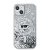 Karl Lagerfeld Liquid Glitter Choupette Head Back Cover Hülle mit MagSafe für Apple iPhone 15 Plus/14 Plus - Transparent 2
