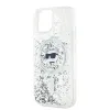 Karl Lagerfeld Liquid Glitter Choupette Head Back Cover Hülle mit MagSafe für Apple iPhone 15 Plus/14 Plus - Transparent 5