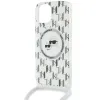 Karl Lagerfeld IML Crossbody Monogram Karl & Choupette Head Back Cover Hülle mit MagSafe für Apple iPhone 15/14 - Transparent 5