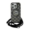 Karl Lagerfeld IML Crossbody Monogram Karl & Choupette Head Back Cover Hülle mit MagSafe für Apple iPhone 15 Pro Max - Schwarz 2